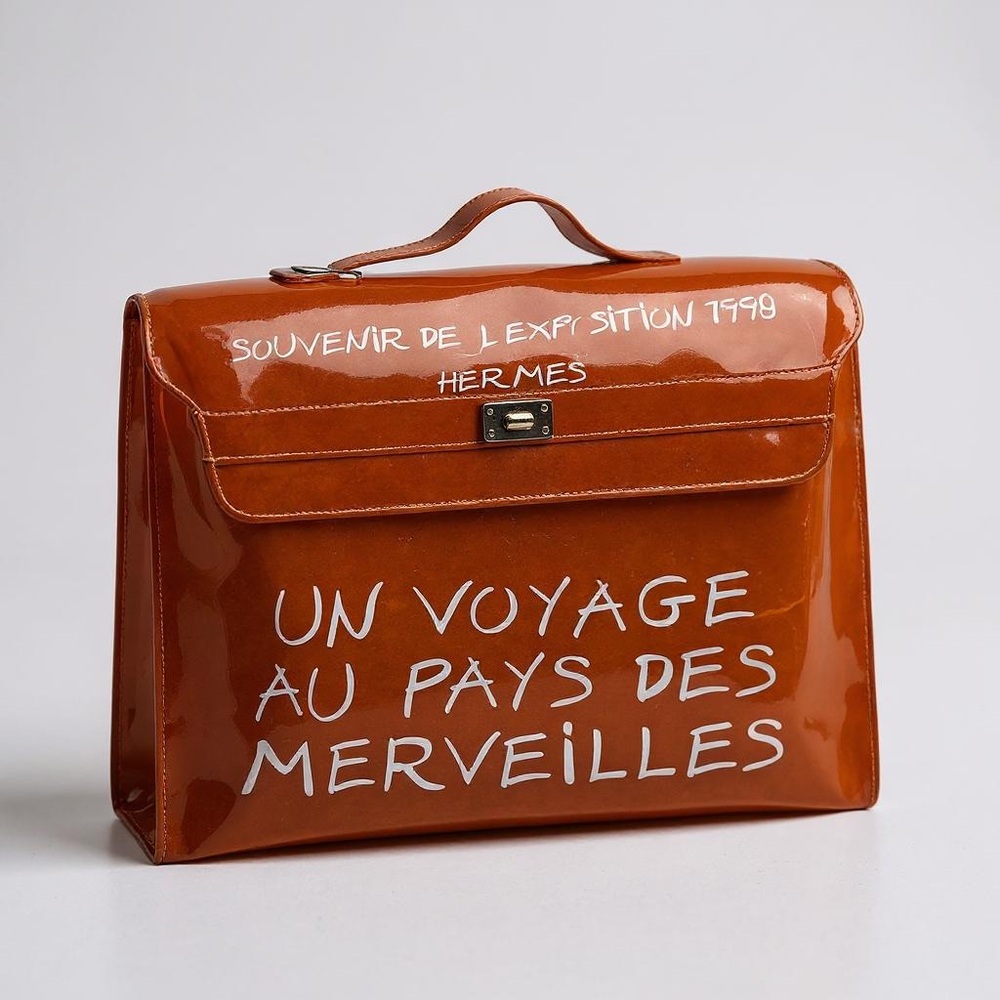 Hermes Orange Vinyl Kelly